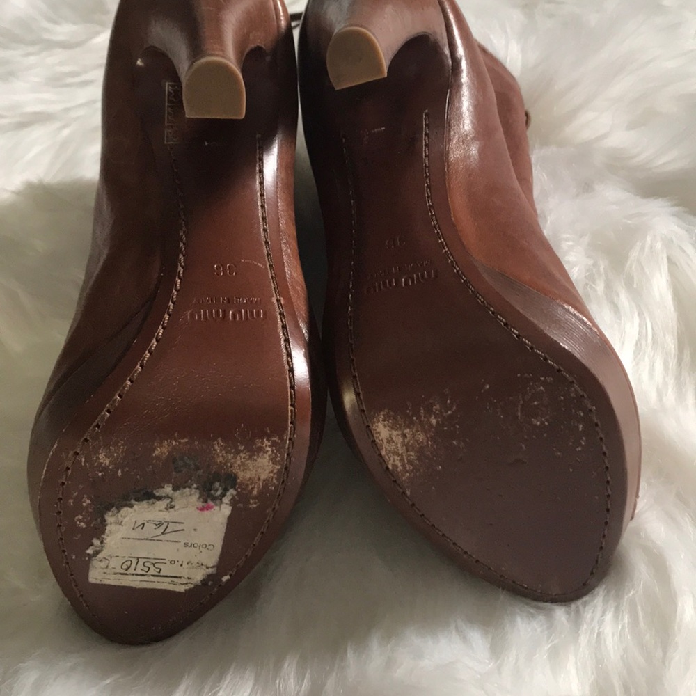 🌟2xHP🌟Miu Miu Lace Up Boots with zipper. Worn Once - Picture 7 of 8